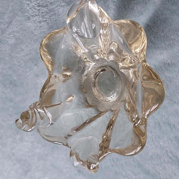 Art glass dish ashtray  .. beautiful retro vintage look - Picture 1 of 13